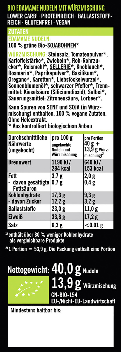 Bild 2 von Just Taste Bio Edamame Italian Spices Tasty Meal