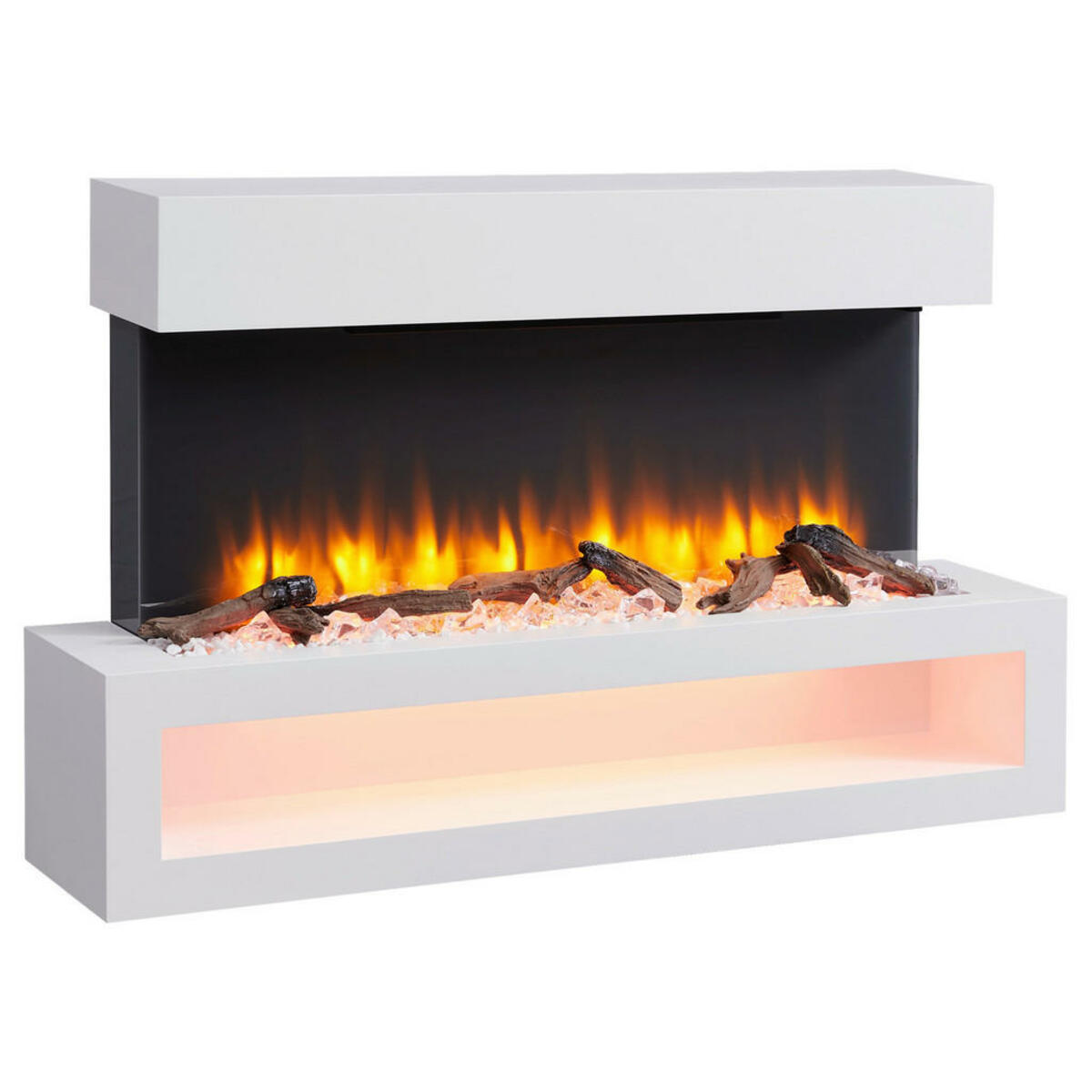 Bild 1 von RICHEN Elektrischer-Kamin Nikos EF197A-MT197F-W weiß B/H/T: ca. 110x68x25 cm ca. 2000 W