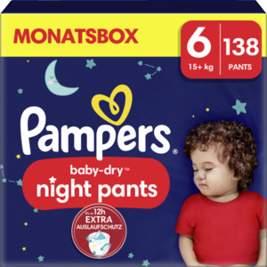 Pampers Baby dry Windeln Night Pants Gr. 6 (15+kg) Monatsbox