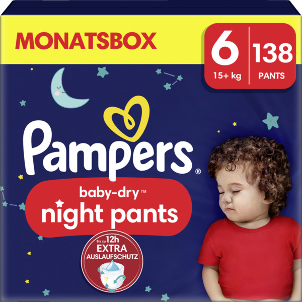 Bild 1 von Pampers Baby dry Windeln Night Pants Gr. 6 (15+kg) Monatsbox