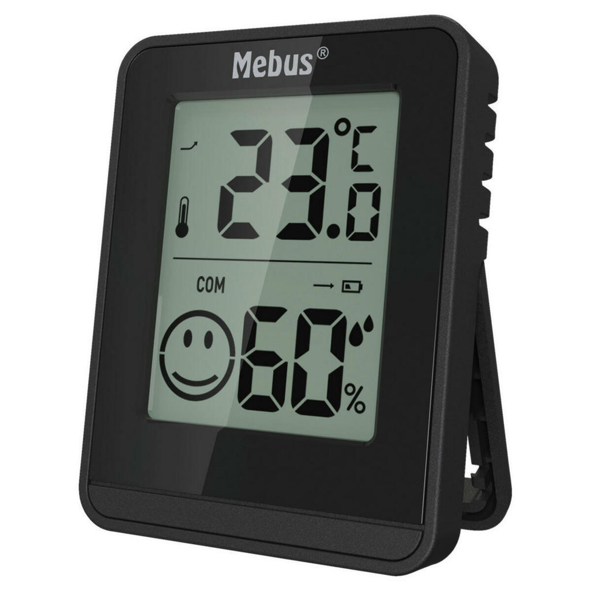 Bild 1 von Mebus Thermometer schwarz B/H/L: ca. 4,3x1,3x4,3 cm