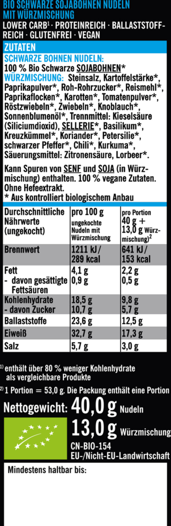 Bild 2 von Just Taste Bio Black Bean Mexican Spices Tasty Meal