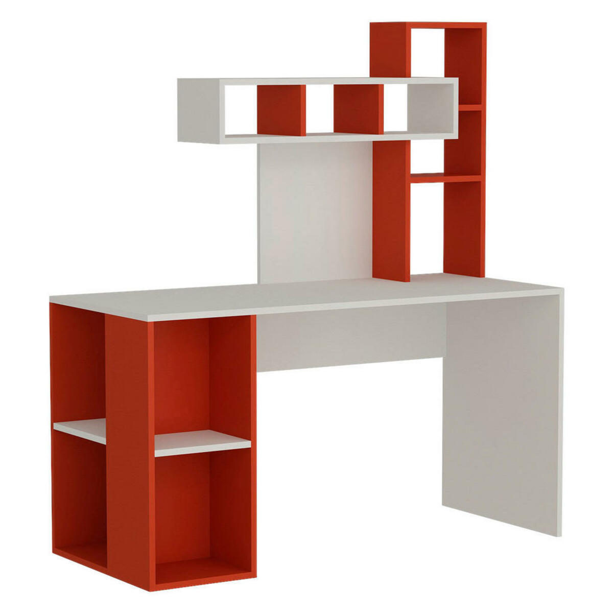 Bild 1 von Schreibtisch Coral weiß rot B/H/T: ca. 140x75x60 cm