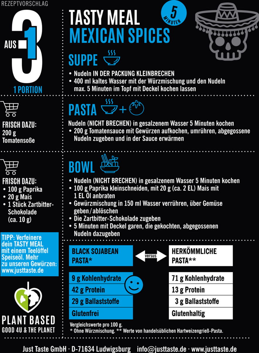 Bild 3 von Just Taste Bio Black Bean Mexican Spices Tasty Meal