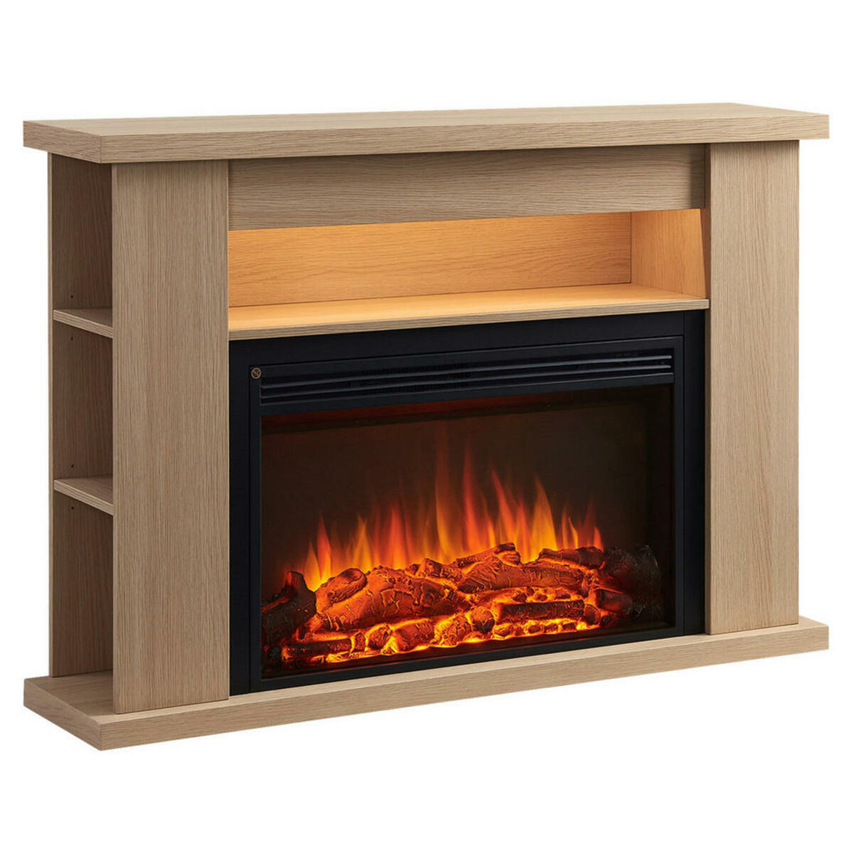 Bild 1 von Balderia Elektrischer-Kamin Ruby EF376A-MT376E-NO braun B/H/L: ca. 28x88x130 cm ca. 2000 W