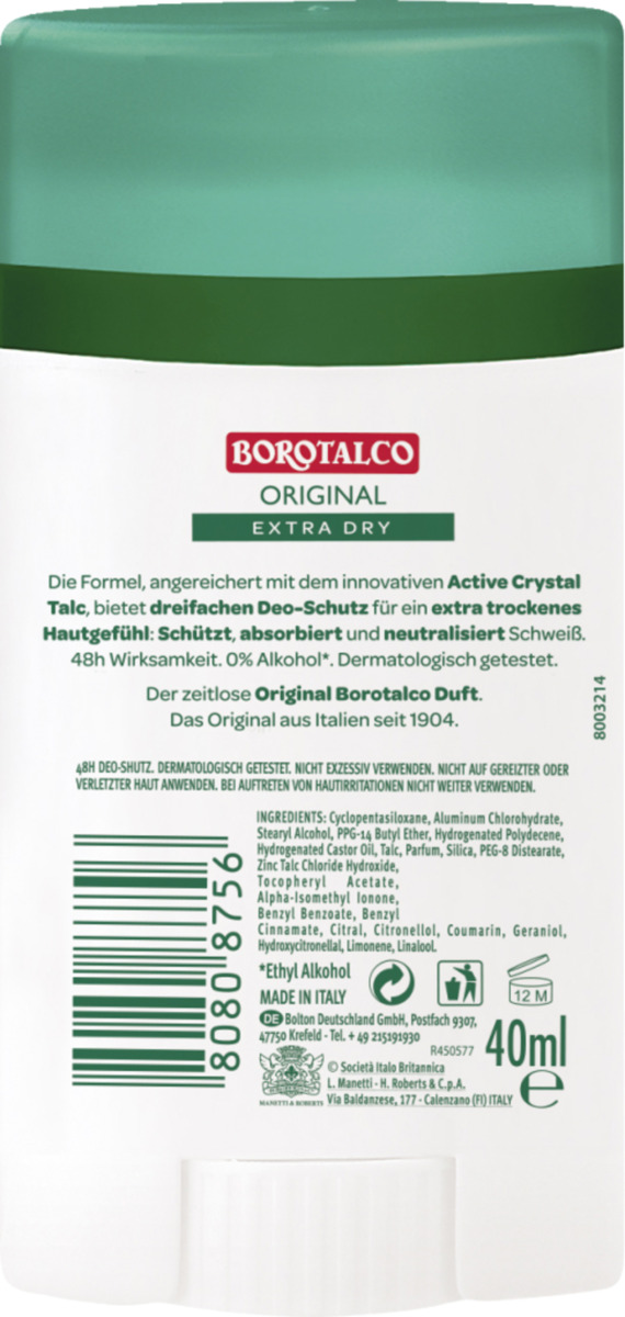 Bild 2 von Borotalco Deo Stick Original