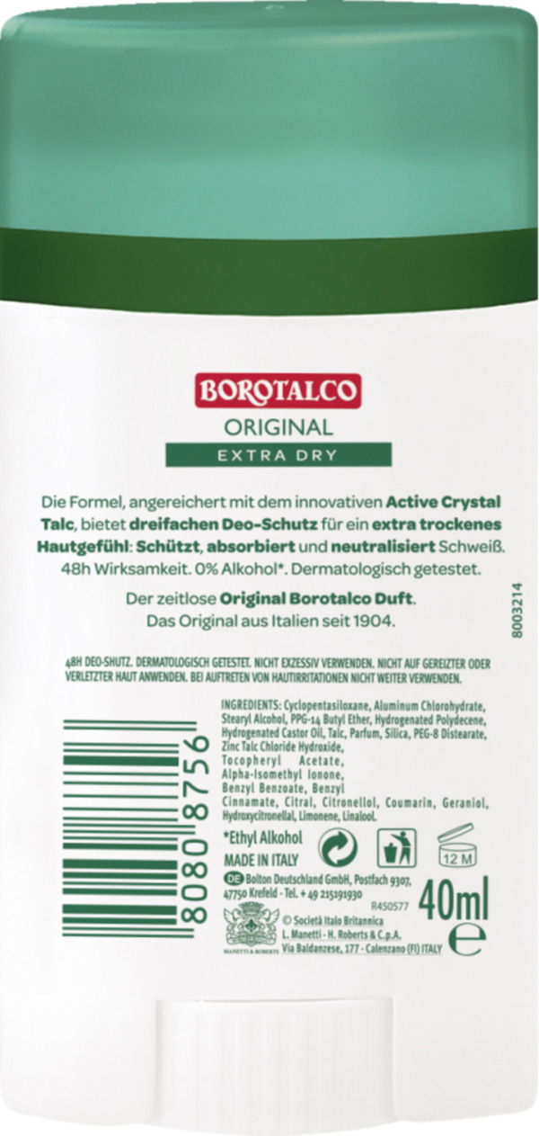 Bild 2 von Borotalco Deo Stick Original