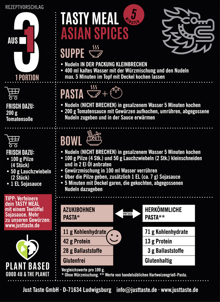 Bild 3 von Just Taste Bio Azuki-Soja Asian Spices Tasty Meal