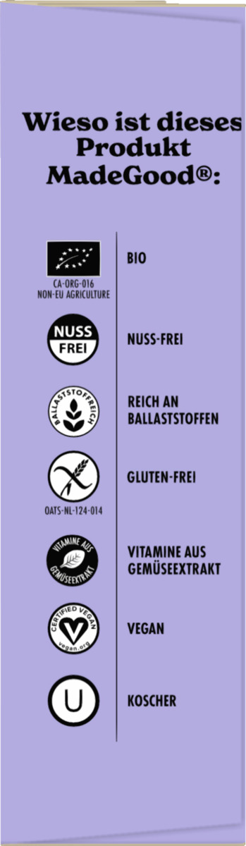 Bild 3 von MadeGood Bio Gemischte Früchte Granola Riegel