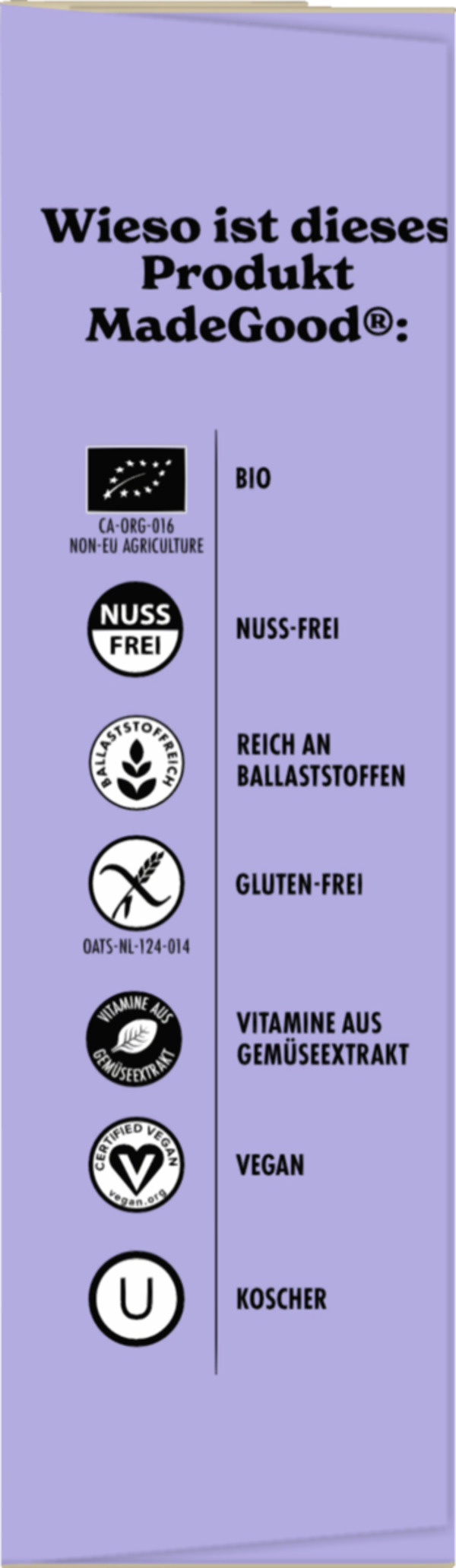 Bild 3 von MadeGood Bio Gemischte Früchte Granola Riegel