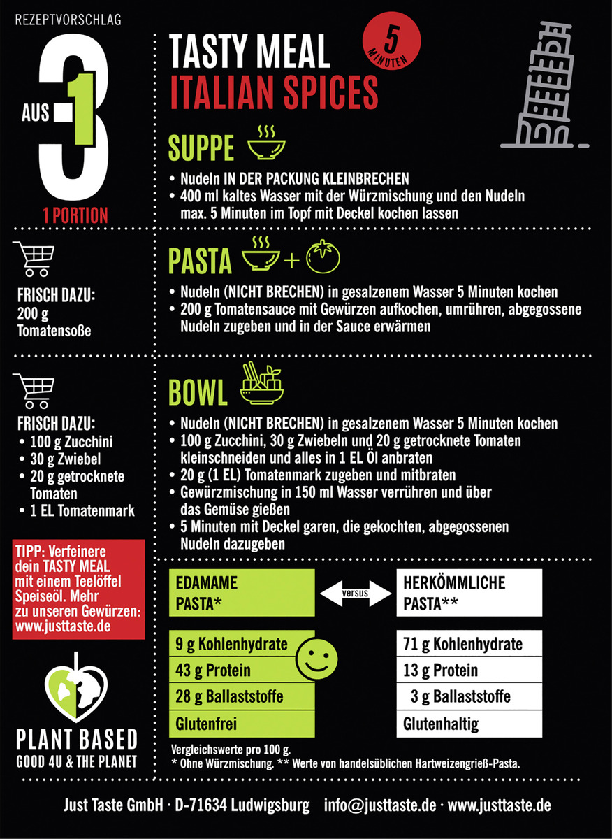 Bild 3 von Just Taste Bio Edamame Italian Spices Tasty Meal