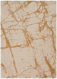 Teppich Carina 6950, Sehrazat, rechteckig, Höhe: 2 mm, Flachgewebe mit Baumwolle, Wohnzimmer, Gelb