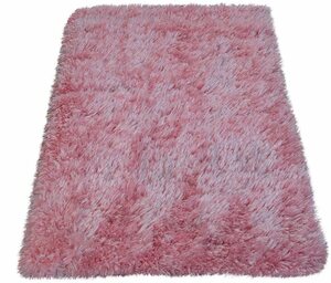 Badematte Kanda 360 Paco Home, Höhe 44 mm, rutschhemmend beschichtet, fußbodenheizungsgeeignet, Polyester, rechteckig, Badteppich, Uni Farben, weicher Hochflor, rechteckig & rund erhältlich, Rosa
