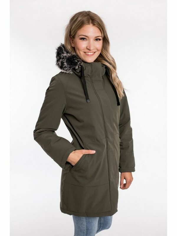 Bild 1 von DEPROC Active Parka DIAMOND PEAK Women mit abnehmbarem Kunstfellbesatz, Grün