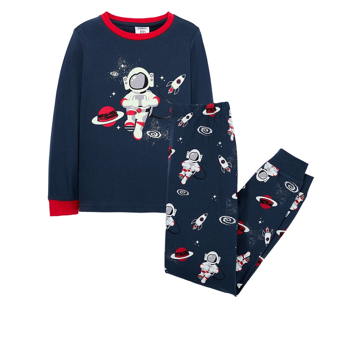 Bild 4 von LILY & DAN Kinder Winter-Pyjama „Glow in the Dark“