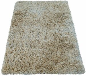 Badematte Kanda 360 Paco Home, Höhe 44 mm, rutschhemmend beschichtet, fußbodenheizungsgeeignet, Polyester, rechteckig, Badteppich, Uni Farben, weicher Hochflor, rechteckig & rund erhältlich, Beige