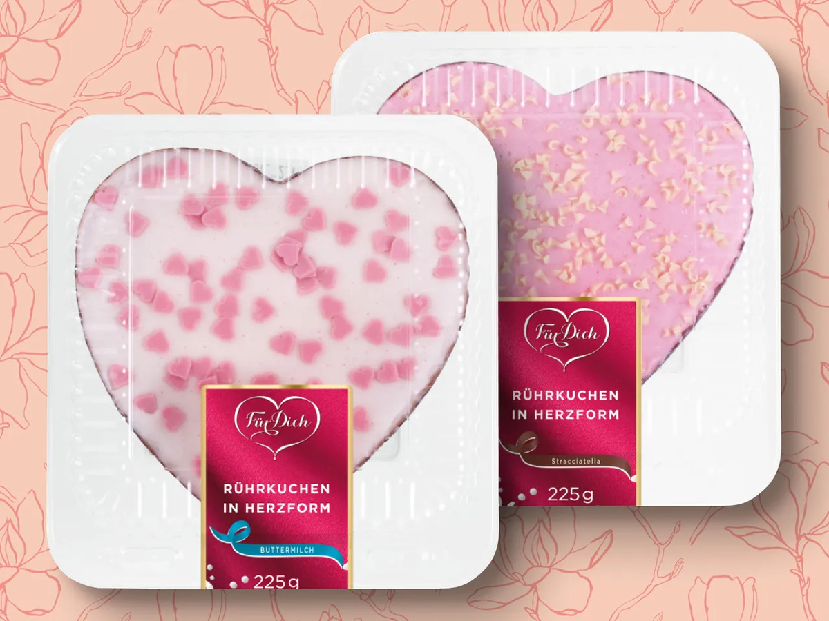 Bild 1 von Für Dich Kuchen in Herzform, 
         225 g