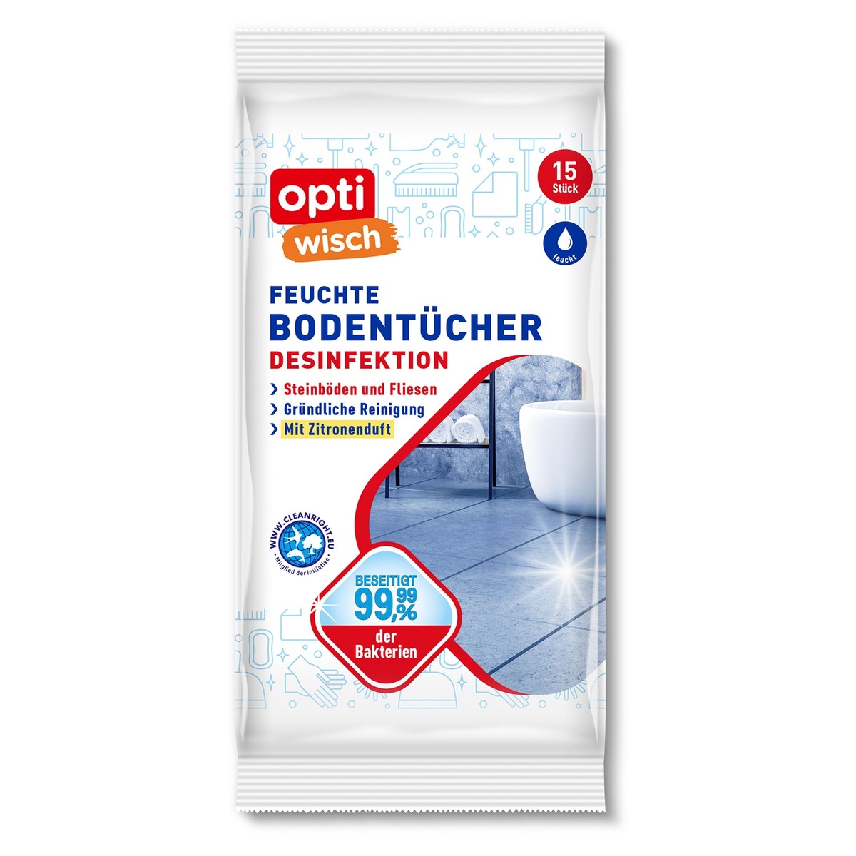 Bild 2 von OPTIWISCH Feuchte Bodentücher