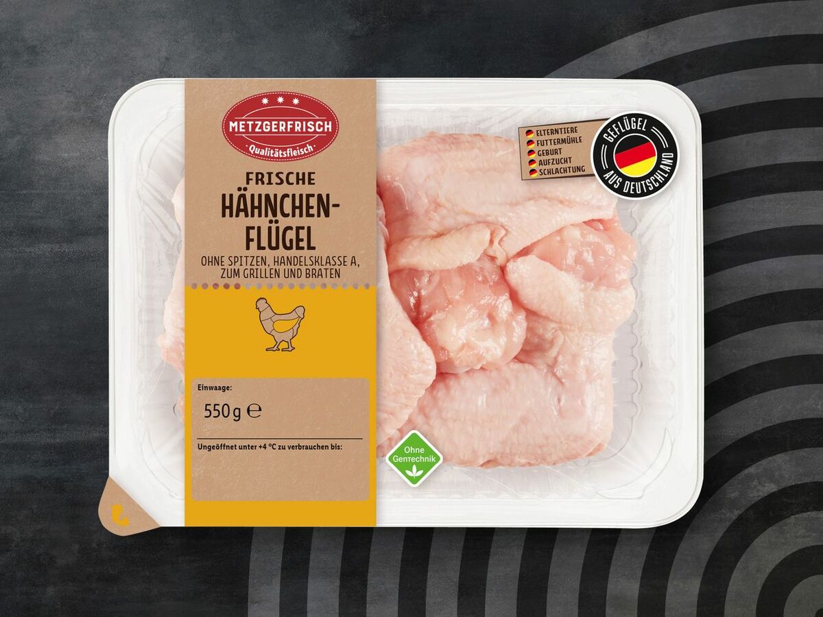 Metzgerfrisch Frische Hähnchenflügel, 550 g von Lidl ansehen!