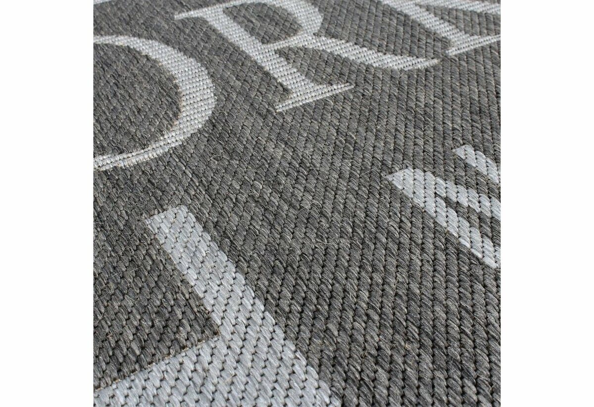 Bild 1 von Läufer Country 675, Paco Home, rechteckig, Höhe: 5 mm, Teppich-Läufer, Sisal-Optik, mit Schriftzug, Outdoor geeignet, Grau