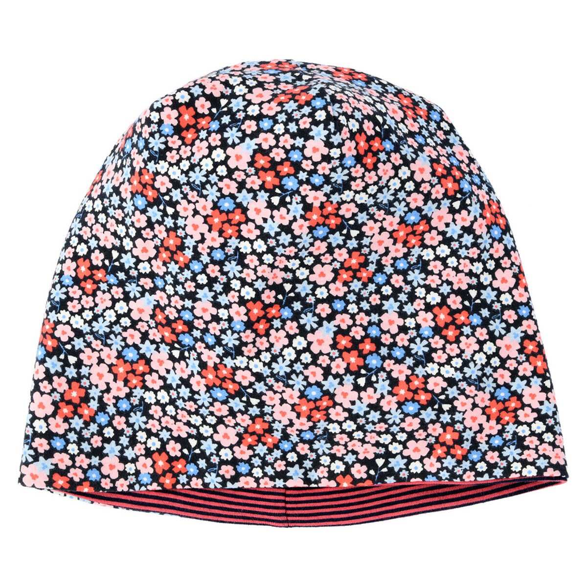 Bild 1 von Mädchen Mütze mit Blumen-Allover DUNKELBLAU / ROSA / HELLBLAU