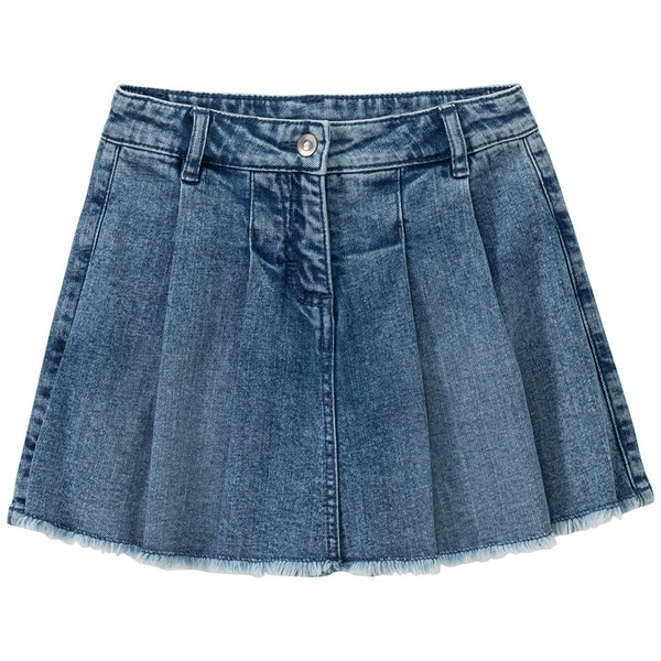 Bild 1 von Mädchen Jeans-Hosenrock mit Falten BLAU