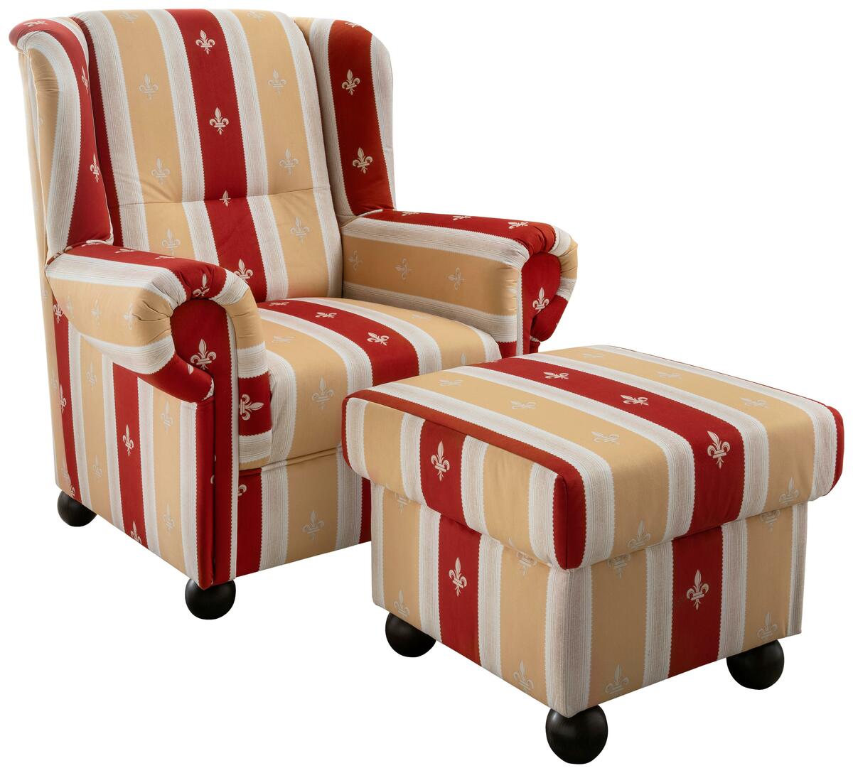 Bild 1 von Sesselset Torello Rot Mikrofaser, Rot