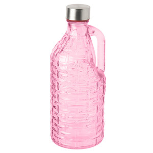 Glasflasche mit Henkel ROSA