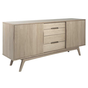 Sideboard, Eiche, Holzwerkstoff, Eiche, massiv, 2 Fächer, 4 Schubladen, 180x84x44 cm, Schlafzimmer, Schlafzimmer Kommoden