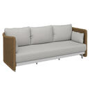 Bild 1 von Amatio Loungesofa, Natur, Weiß, Beige, Textil, Metall, Kunststoff, 3-Sitzer, Füllung: Schaumstoff,Polyester,Polyester, 230x73x87 cm, Loungemöbel, Gartensofas