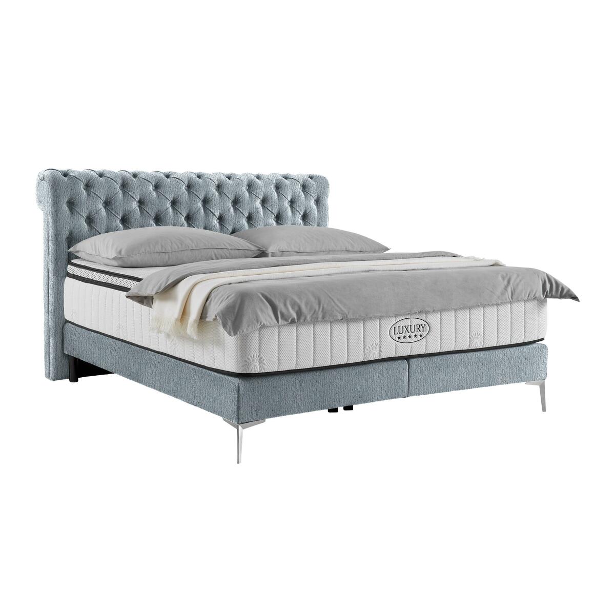 Bild 1 von Boxspringbett Queen in Taupe ca. 180x200cm, Taupe