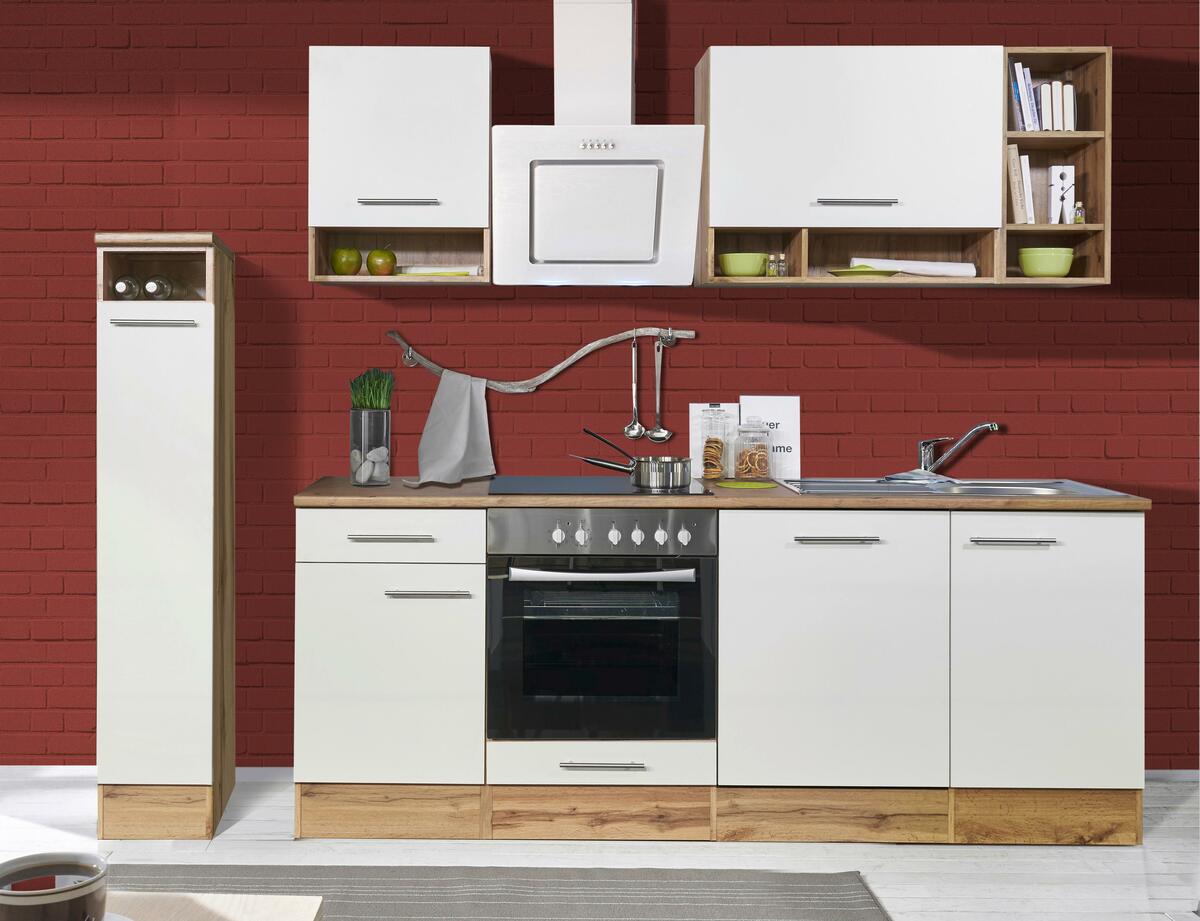 Bild 1 von KÜCHENLEERBLOCK LBBEKB250EWC, Weiß, Wildeiche