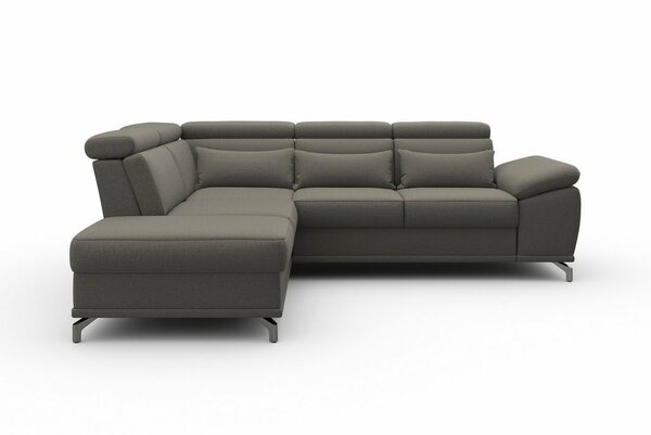 Bild 1 von Sit&more Ecksofa Cabrio, mit Sitztiefenverstellung und Federkern, 3 Nierenkissen, Braun