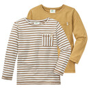 Bild 1 von 2 Kinder Langarmshirts mit Flammgarn SENFGELB / WEISS