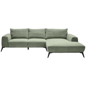 Stylife Ecksofa, Olivgrün, Textil, 3-Sitzer, Füllung: Schaumstoff, Ottomane rechts, L-Form, 298x187 cm, Stoffauswahl, seitenverkehrt erhältlich, Hocker erhältlich, Wohnzimmer, Sofas & Couches, Wo