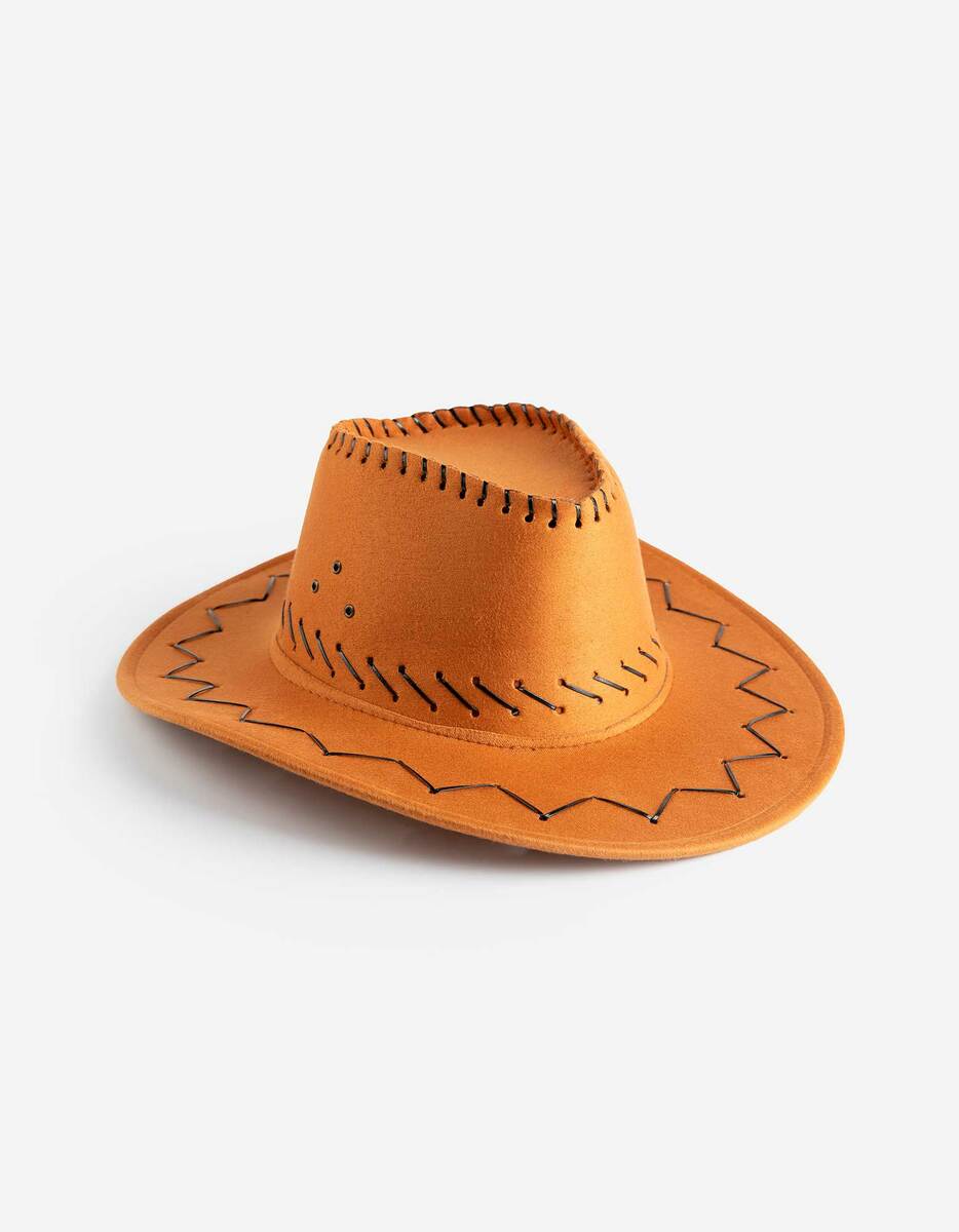 Damen Cowgirl Hut Mit Pailletten & Stern – Rosa Filzhut Für Western-Party, Disco & Kostüm
