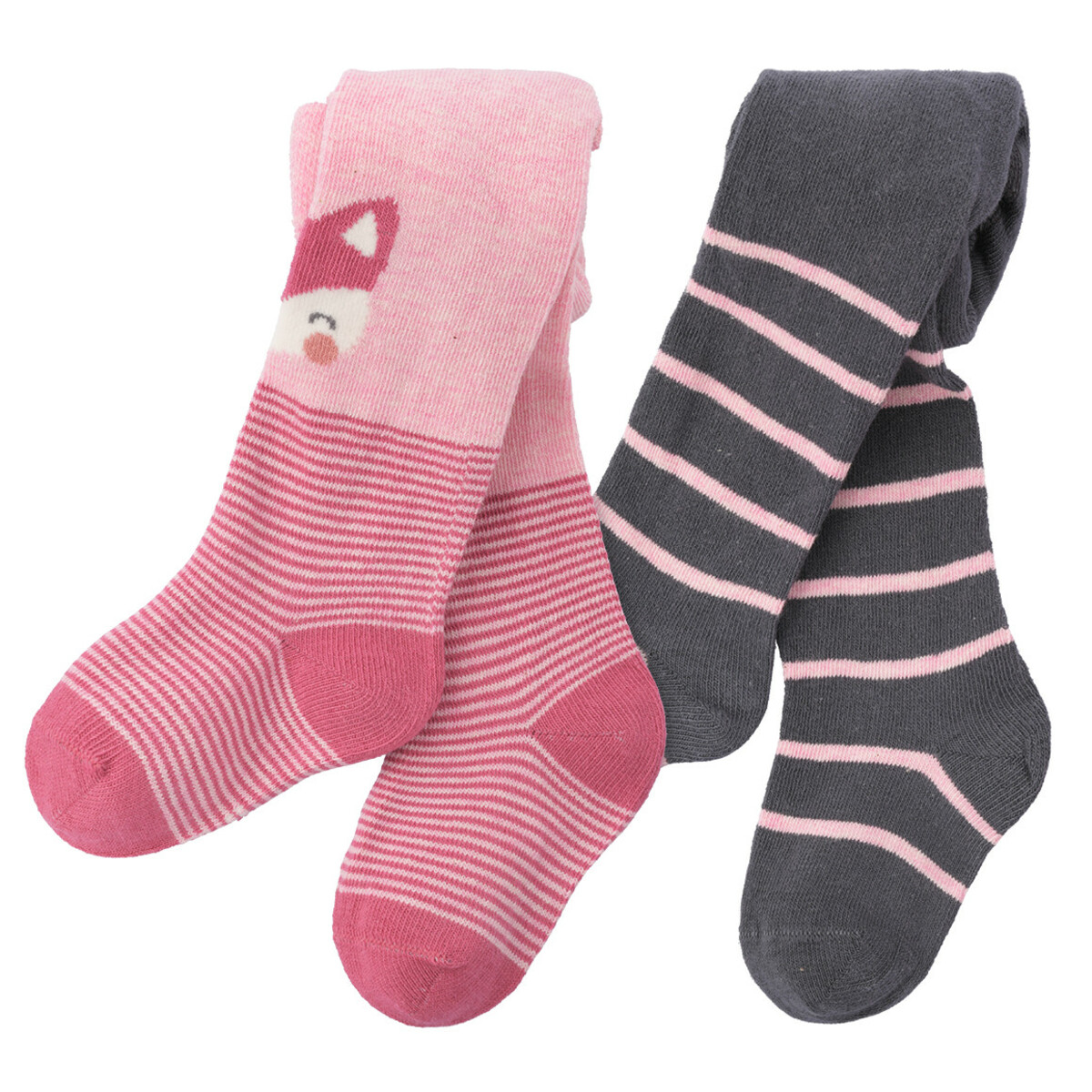 Bild 1 von 2 Baby Strumpfhosen in verschiedenen Farben ROSA / DUNKELGRAU