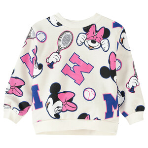 Minnie Maus Sweatshirt mit Allover-Print CREMEWEISS