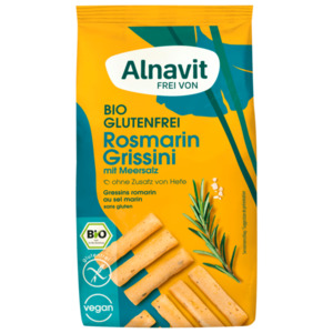 Alnavit Bio Mini Grissini Rosmarin & Meersalz glutenfrei 100g