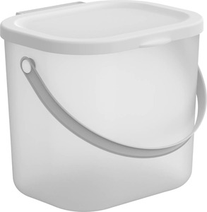 Rotho Waschmittelbehälter Albula 6 L weiß transparent