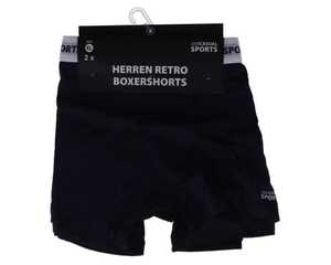 He.-Shorts 2er Retro, navy/schwarz
