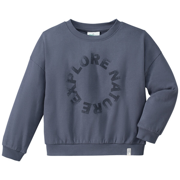 Bild 1 von Kinder Sweatshirt mit Message-Print BLAUGRAU