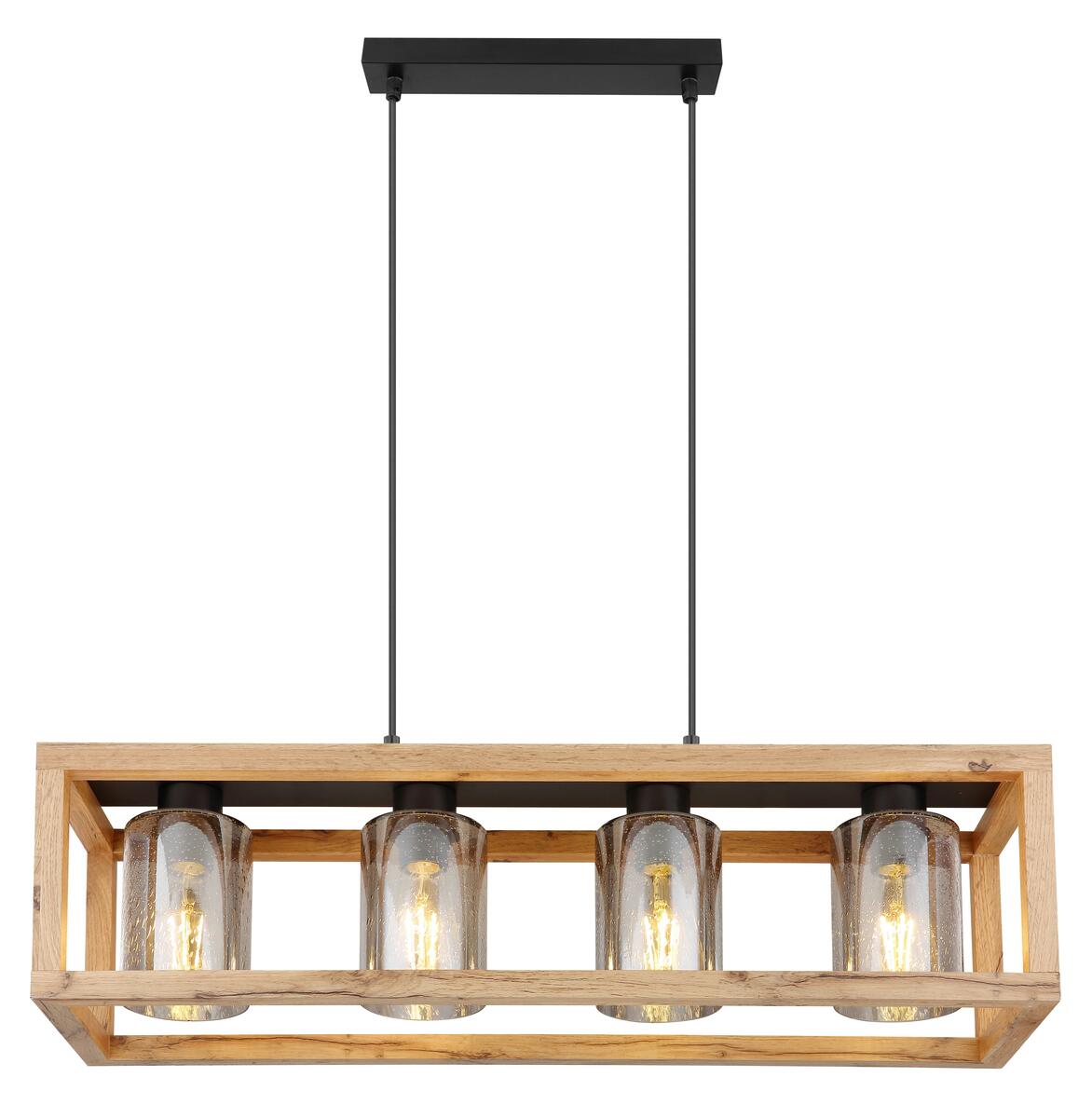 Bild 1 von Hängeleuchte Pettey max. 40 Watt, Schwarz, Dunkelbraun