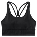 Bild 1 von Damen Sport-Bustier mit herausnehmbaren Pads SCHWARZ