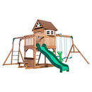 Bild 1 von Spielturm, Braun, Grün, Holz, Zeder, 490x470x290 cm, EN 71, Outdoor Spielzeug, Spielhäuser