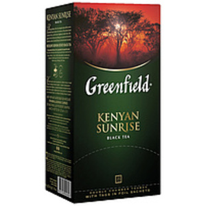 Schwarzer Tee "Greenfield Kenyan Sunrise", 25 x 2g. Doppelka...
