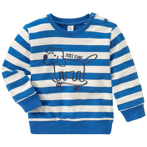 Baby Sweatshirt im Ringel-Look BLAU / WEISS