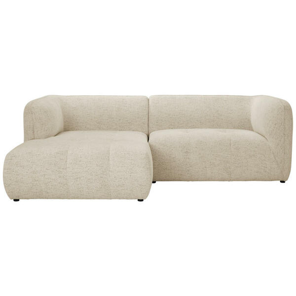 Ambia Home Ecksofa, Sand, Textil, 3-Sitzer, Ottomane Links, L-Form ...