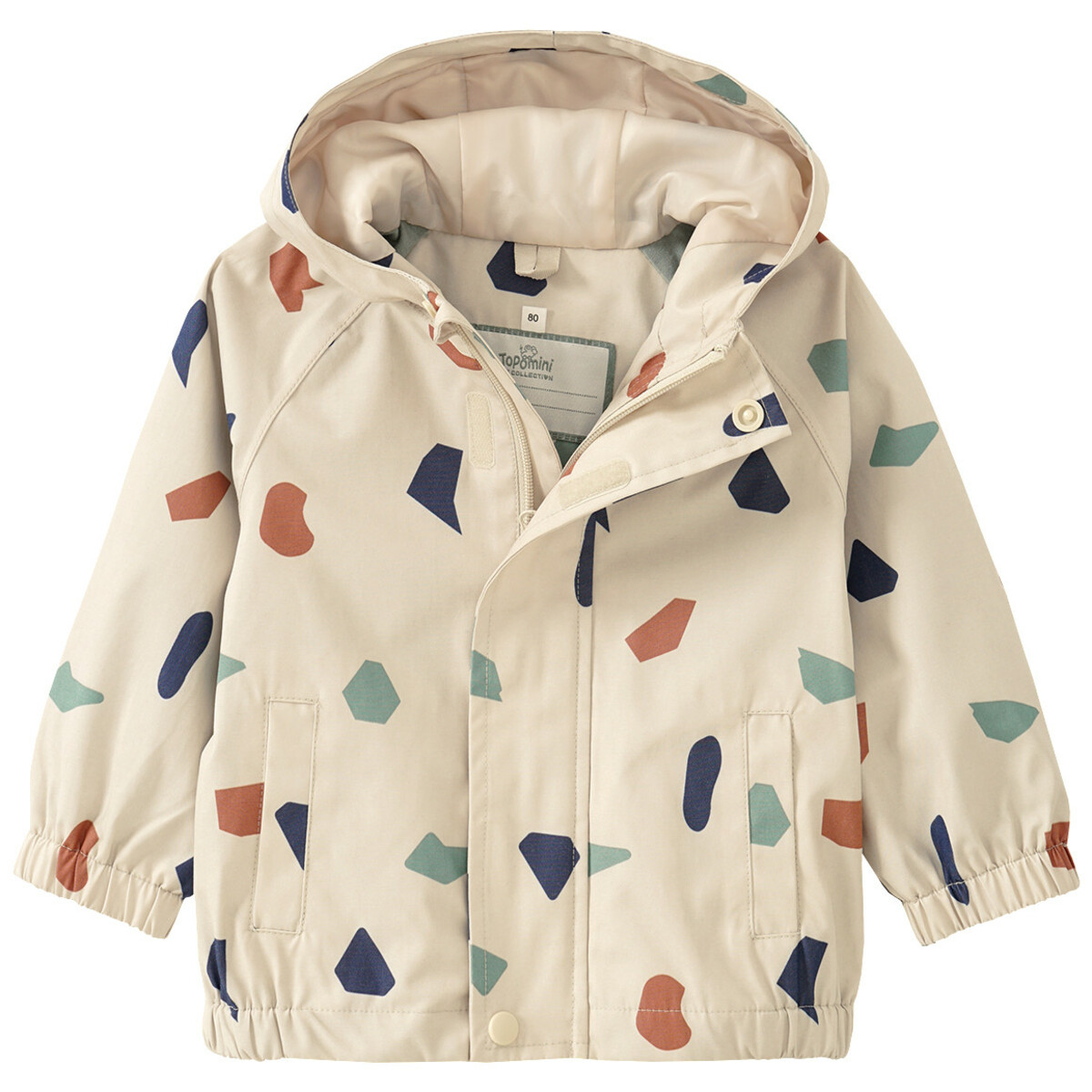 Bild 1 von Baby Regenjacke mit grafischem Allover-Print HELLBEIGE