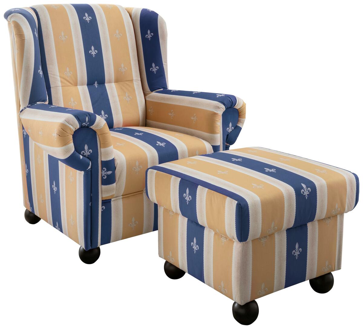 Bild 1 von Sesselset Torello Blau Mikrofaser, Blau